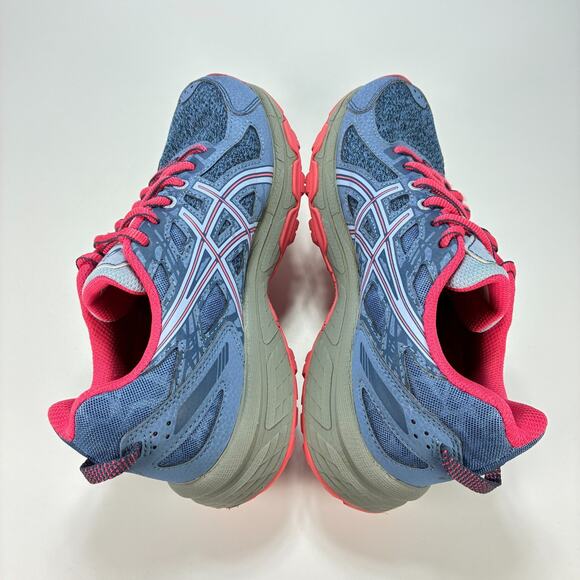 Asics Gel-Venture 6 Blue Pink Trail Athletic Running Shoes 1014A077 Youth Size 5 - Picture 7 of 10